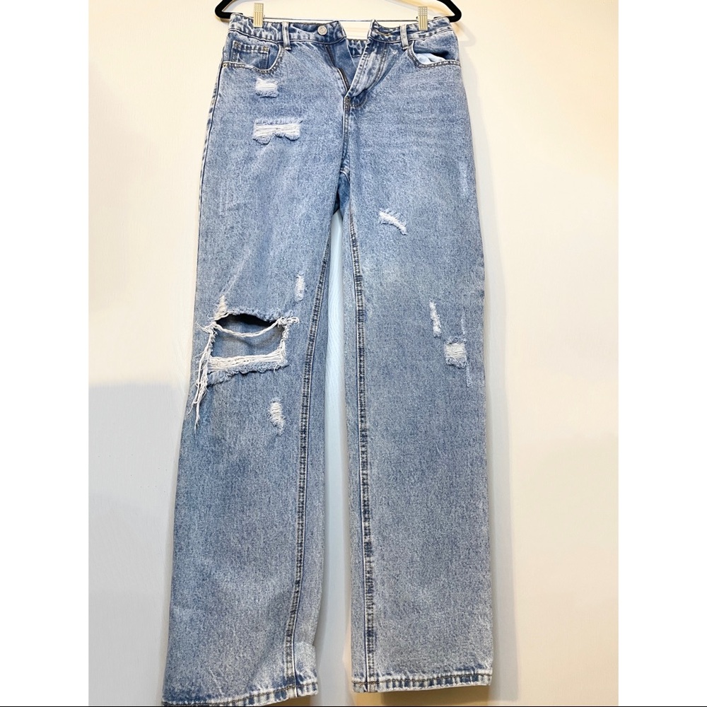 Denim Straight Leg Jeans
